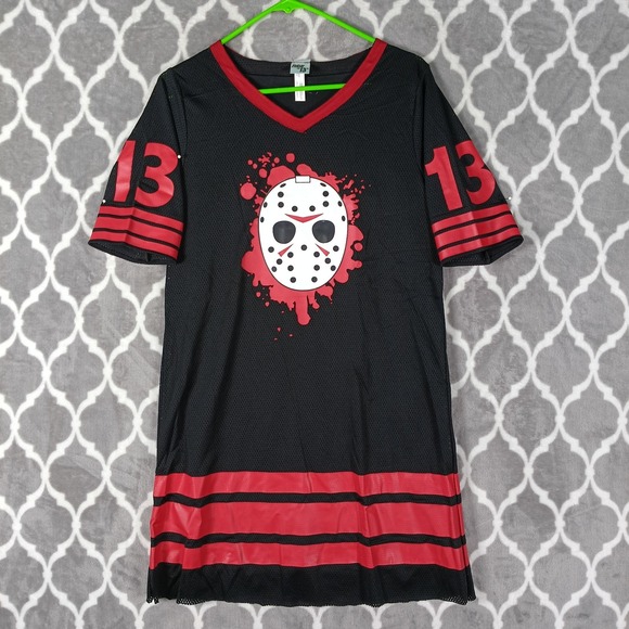 Friday The 13Th Dresses & Skirts - Friday The 13th Jersey Dress Size Medium Black Red Jason Voorhees Horror Mini